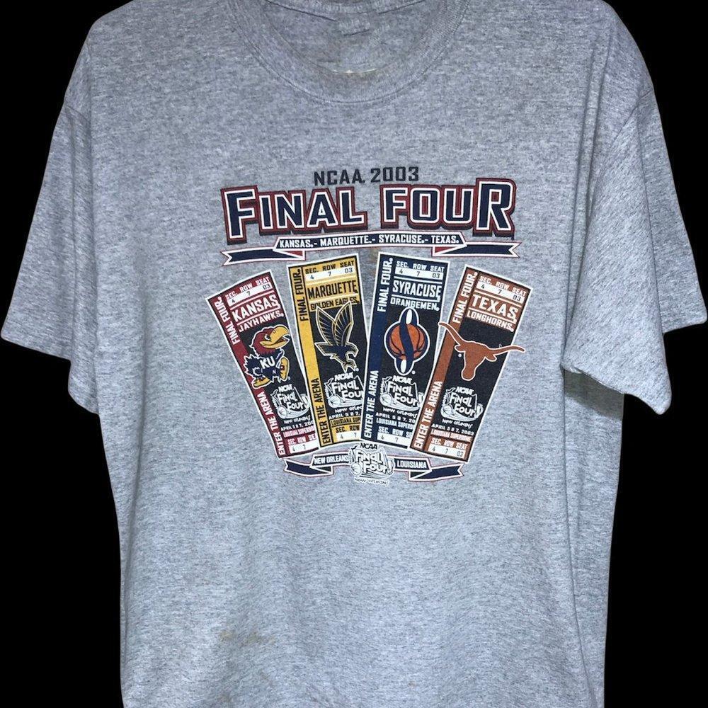 00S 2003 Final Four Shirt Collection Tee KansSyracuse Texas
